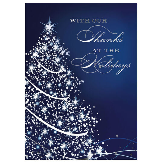 Starry Blue Sky Folded Holiday Cards